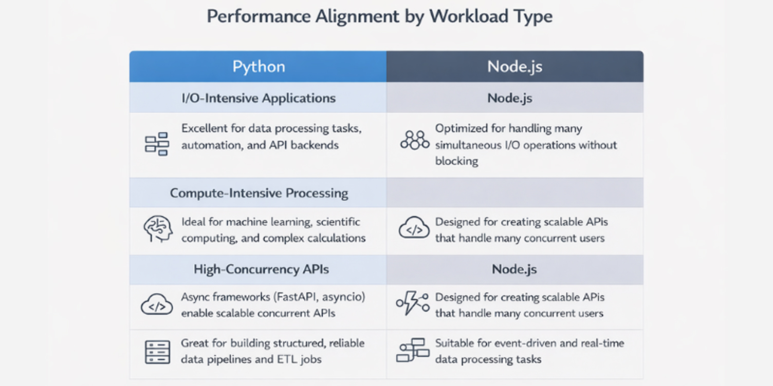 An image that represent Performance Comparison Across Different Workloads